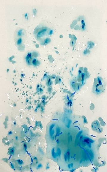 Ultramarine Blue Winter III in studio, Høvik