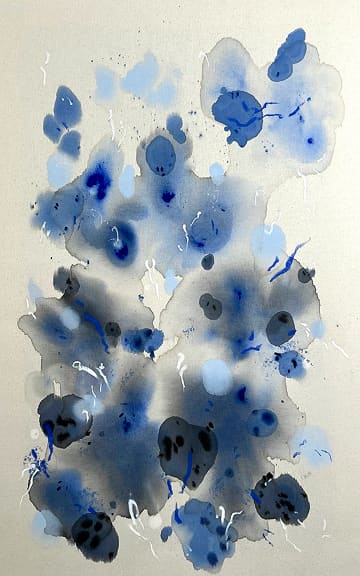 Ultramarine Blue Winter II in studio, Høvik